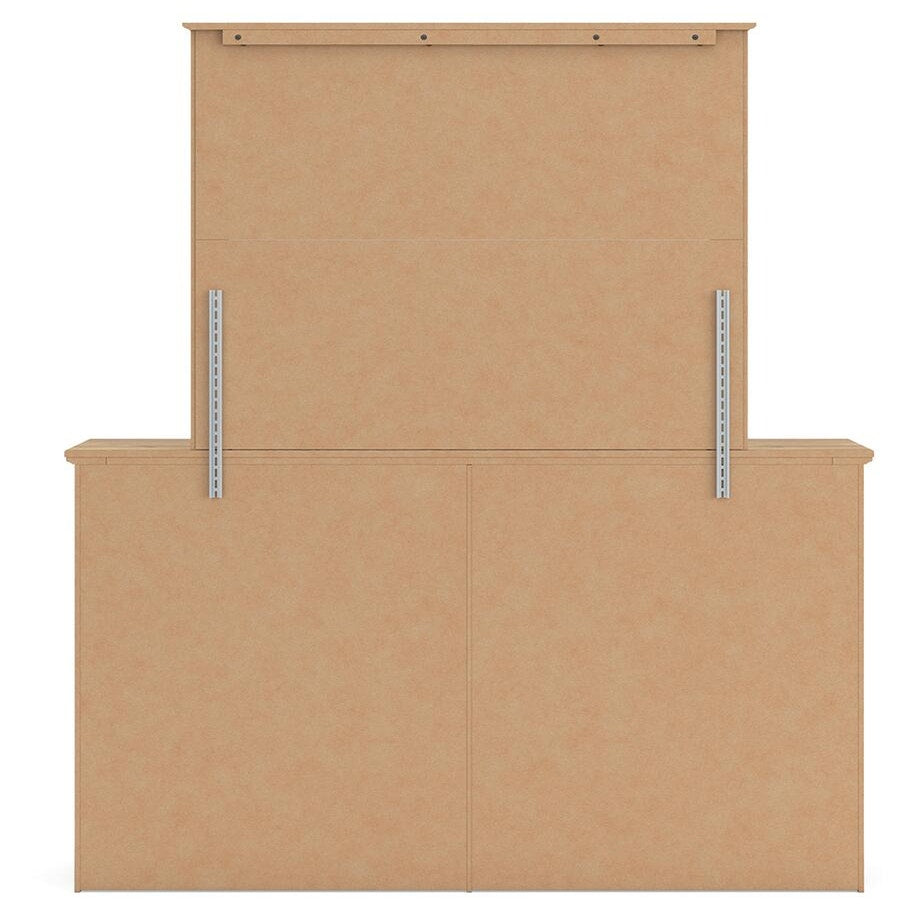 Makidern Queen Panel Bed with Storage, Dresser and Mirror (PCB1170-SI) - Image 6