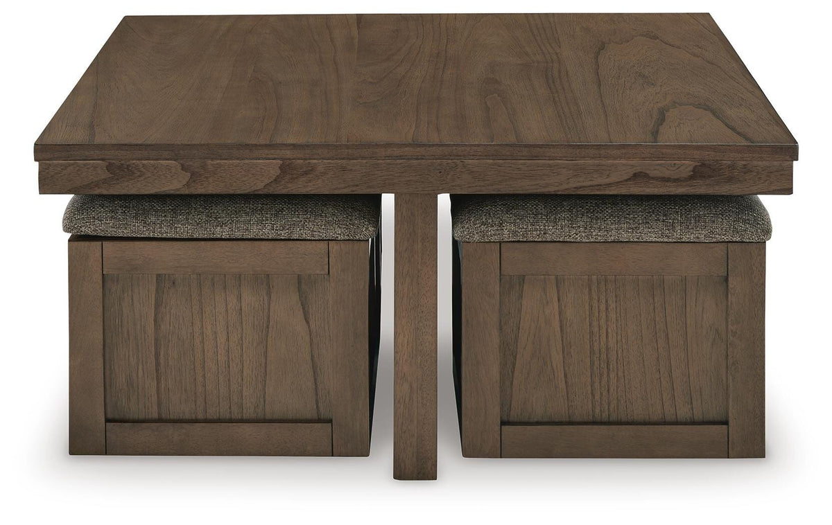 Boardernest Coffee Table and 2 End Tables - Brown  (T738-SI) - Image 5