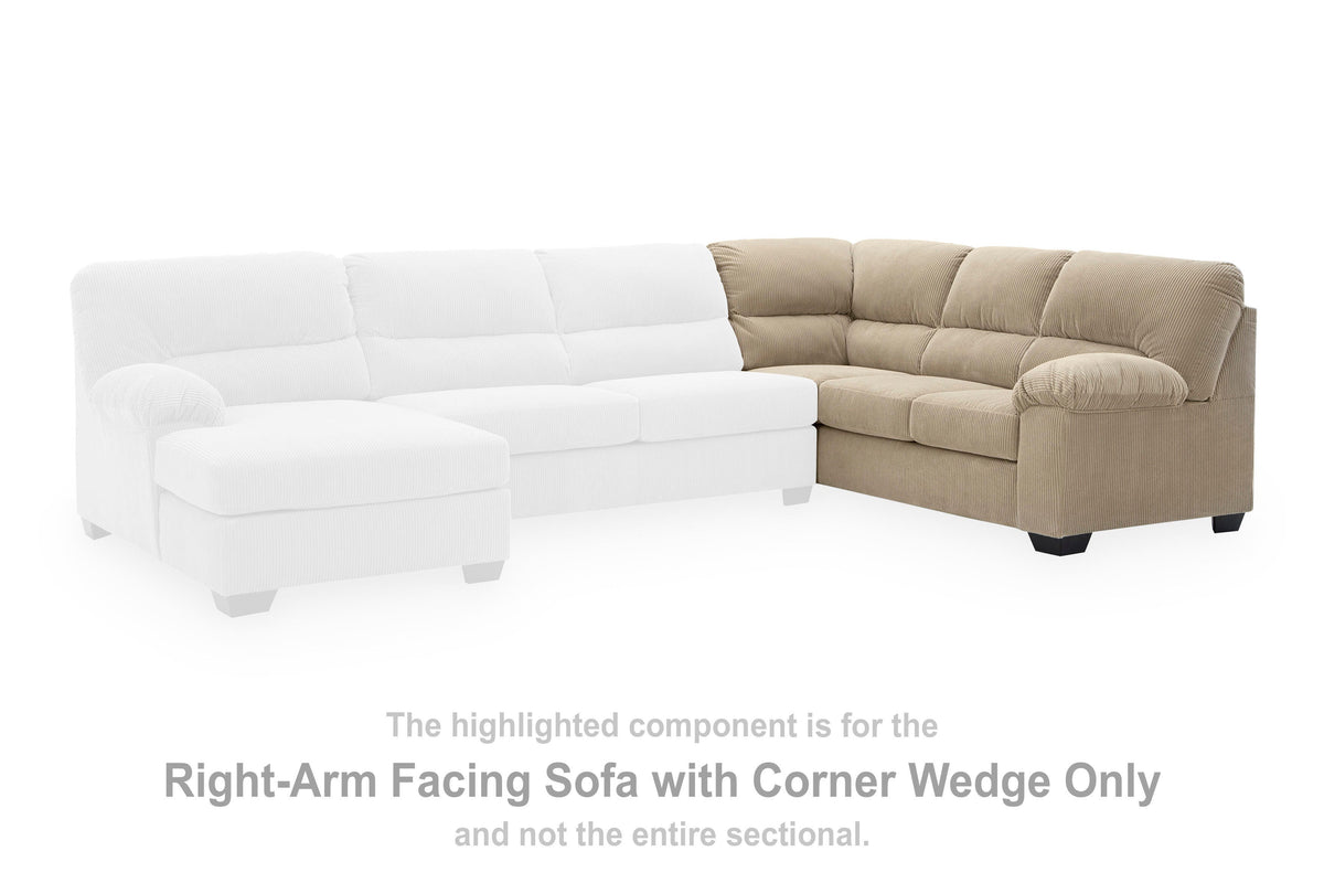 SimpleJoy Left-Arm Facing Sofa with Corner Wedge (24203-SI) - Image 37