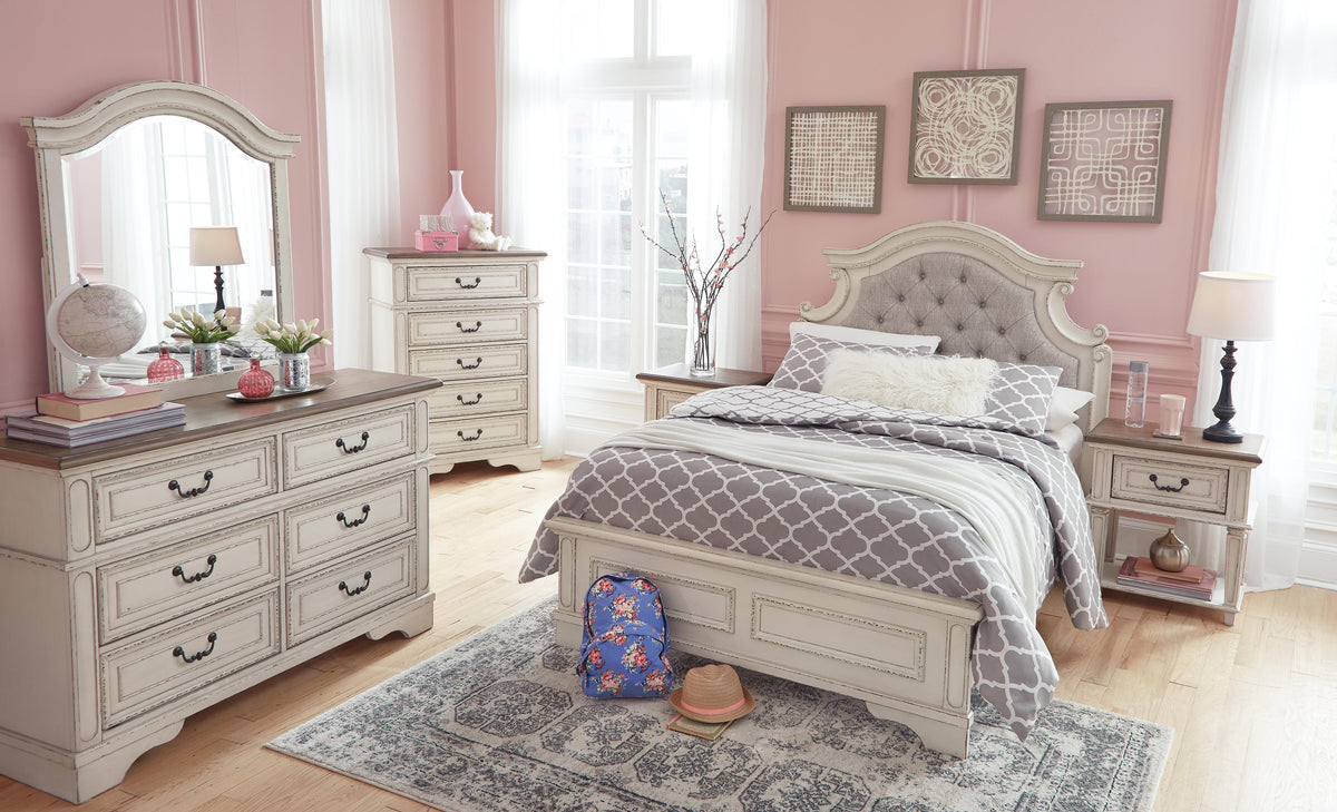 Realyn Panel Bed (Youth) - Chipped White  (B743-SI) - Image 8