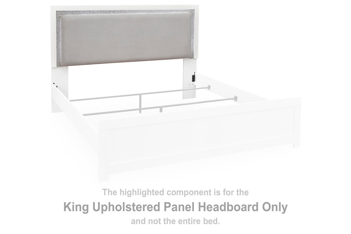 Maeling King Upholstered Panel Headboard (PCB1119-SI) - Image 6