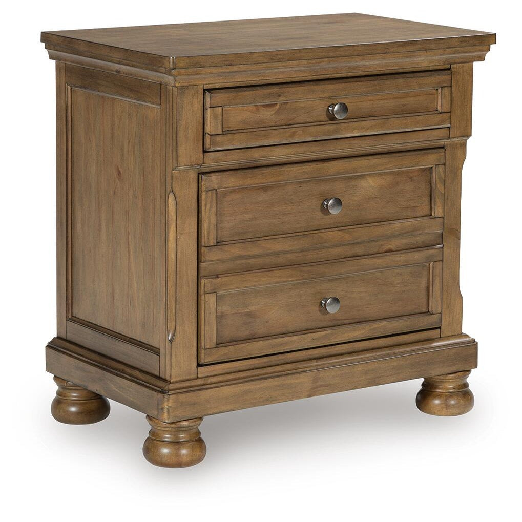 Feddinger King Panel Bed, Dresser, Mirror, Chest and 2 Nightstands (PCB779-SI) - Image 24