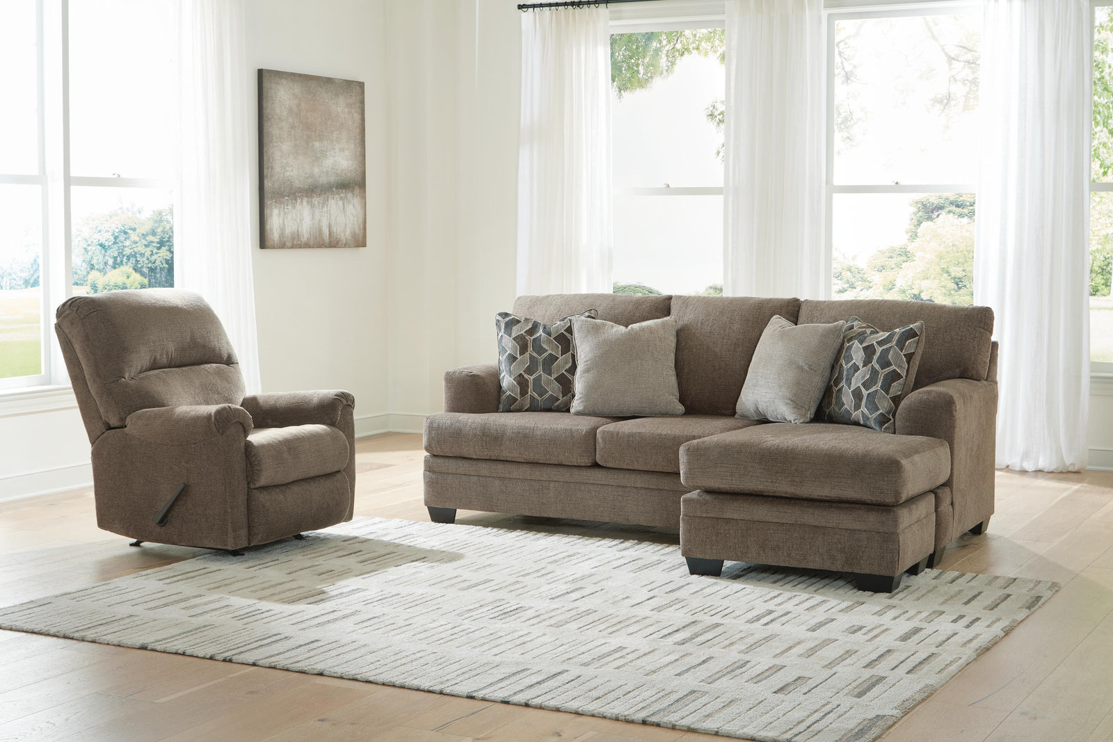 Stonemeade Sofa Chaise and Recliner (59505-SI) - Image 14