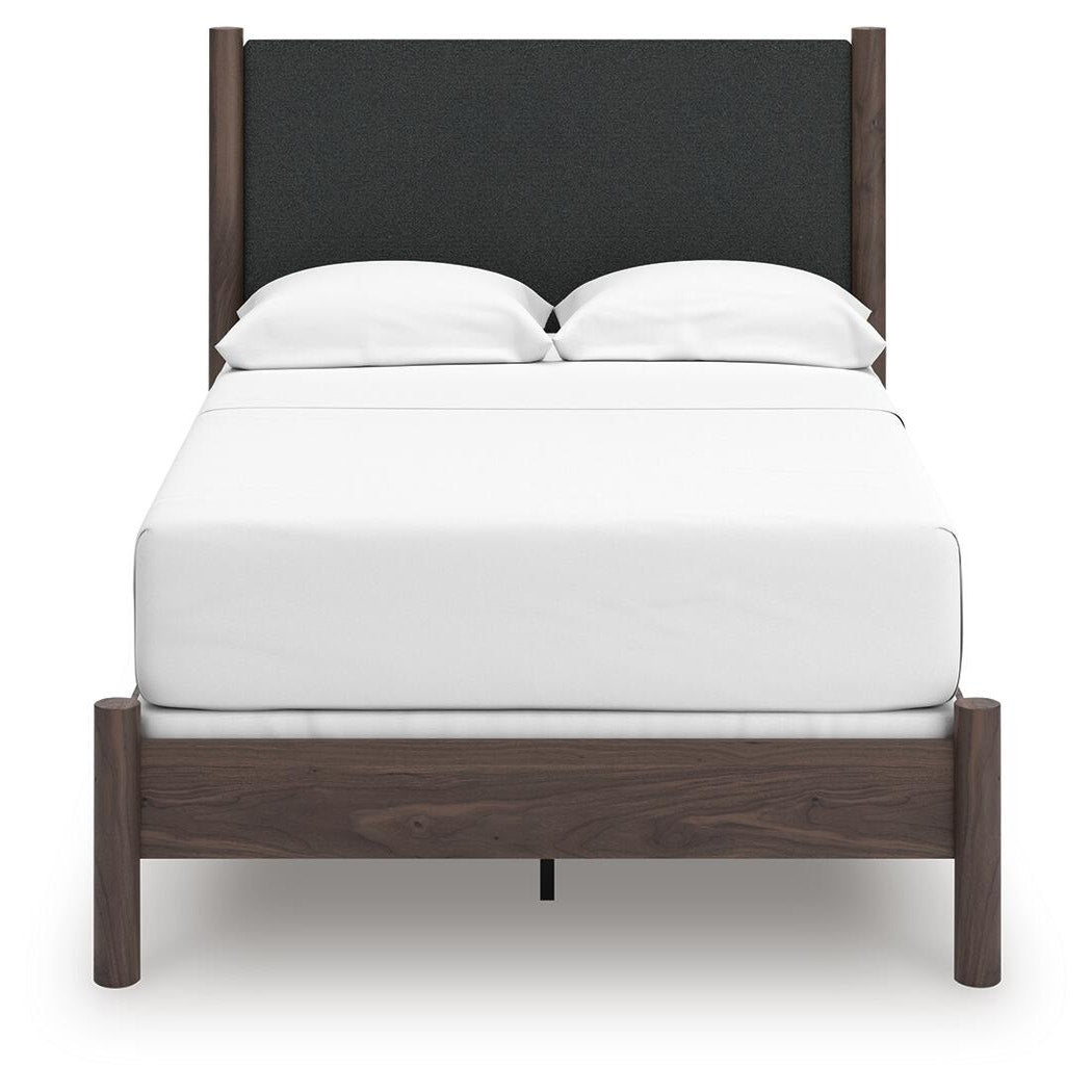 Pamytta Full Upholstered Panel Bed, Dresser and Mirror (PCB2614-SI) - Image 9