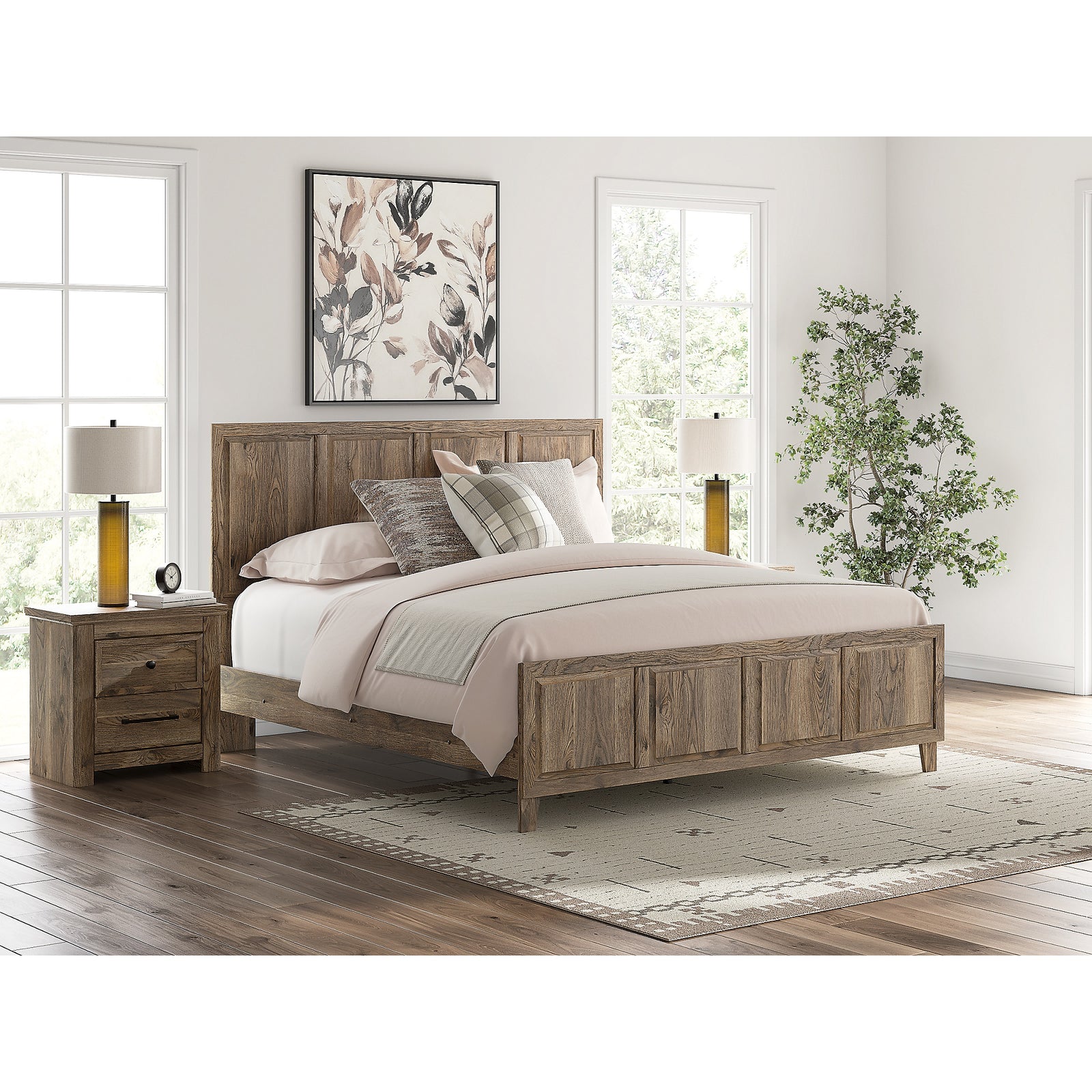 Rusticott King Panel Bed, Dresser, Mirror and Nightstand (PCB2260-SI) - Image 24