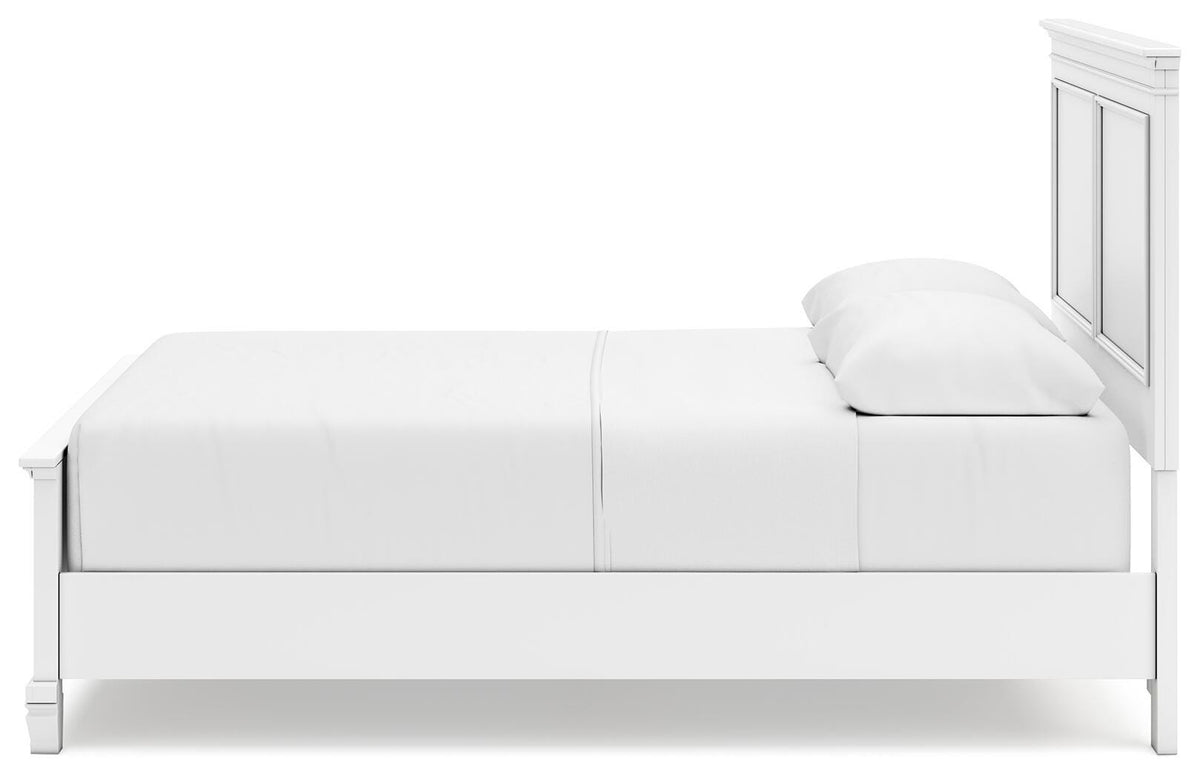 Fortman Panel Bed, Dresser, Mirror and Nightstand - White  (B680-SI) - Image 13
