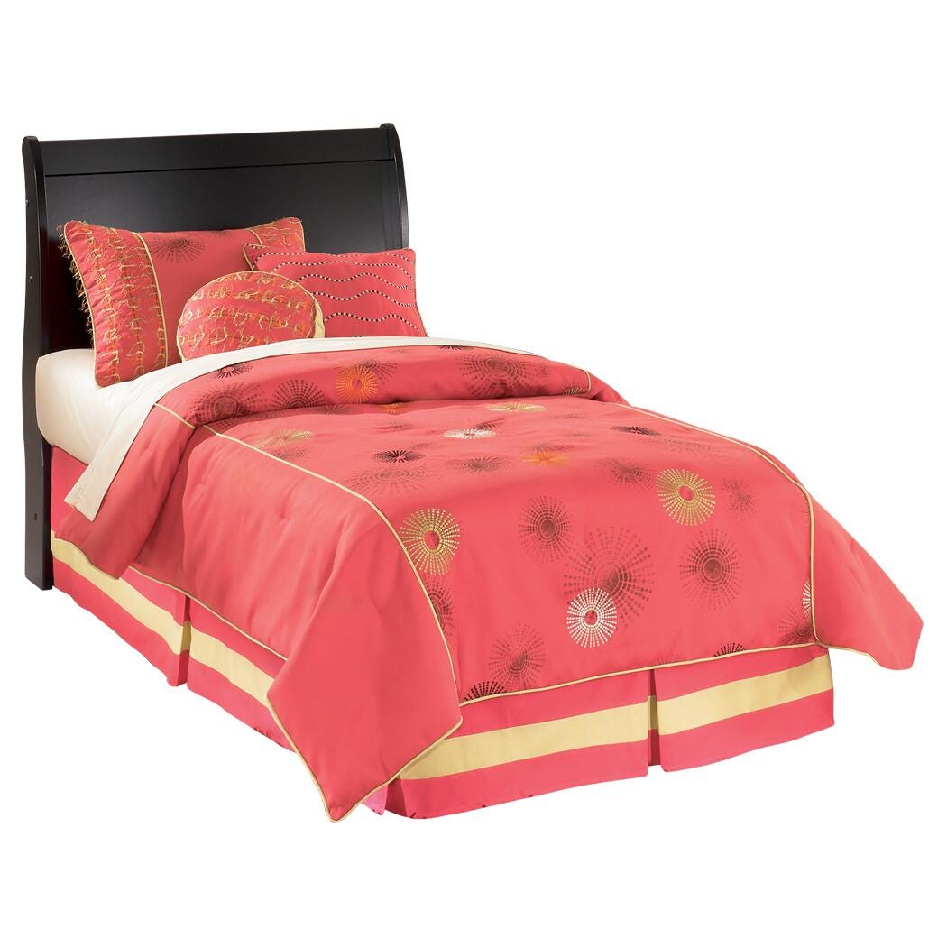 Huey Vineyard Sleigh Headboard (Youth) - Black  (B128-SI) - Image 4