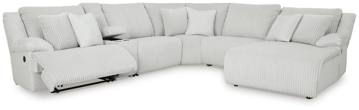 Top Tier 6-Piece Reclining Sectional with Chaise (92706-SI) - Image 2