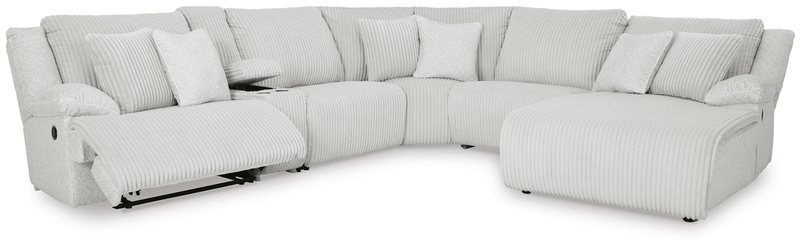 Top Tier 6-Piece Reclining Sectional with Chaise (92706-SI) - Image 2