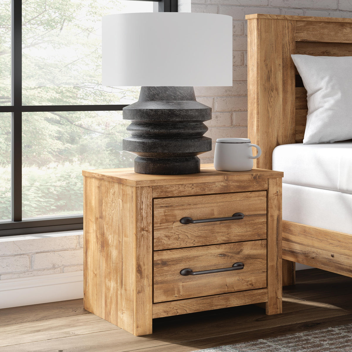 Maystonna Queen Crossbuck Panel Bed, Dresser, Mirror and Nightstand (PCB1580-SI) - Image 25