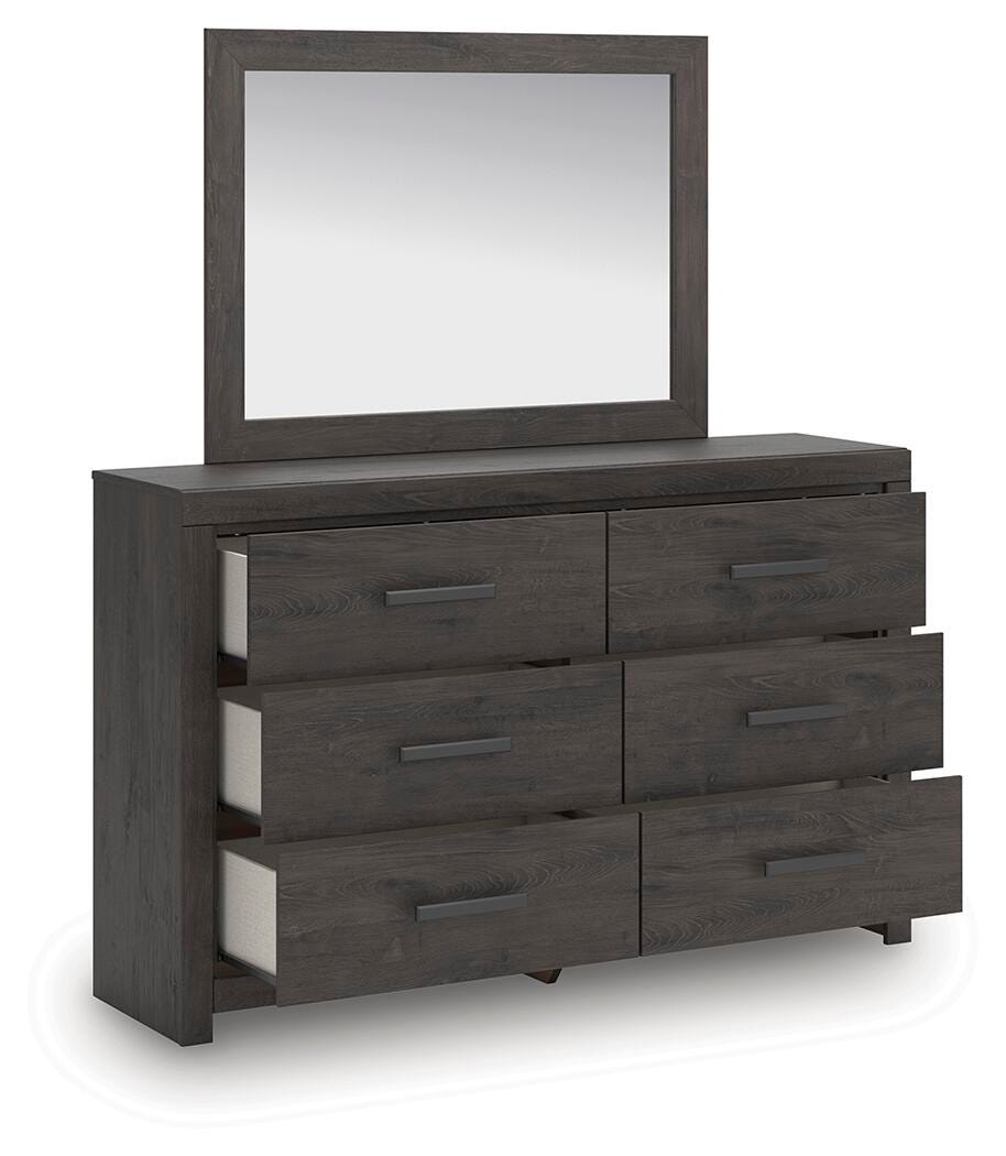 Prendonea Panel Bed, Dresser and Mirror (B3789-SI) - Image 4