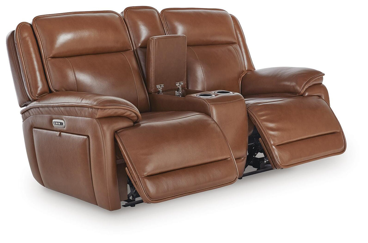 Healy Pier Power Reclining Loveseat with Console (U11204-SI) - Image 4