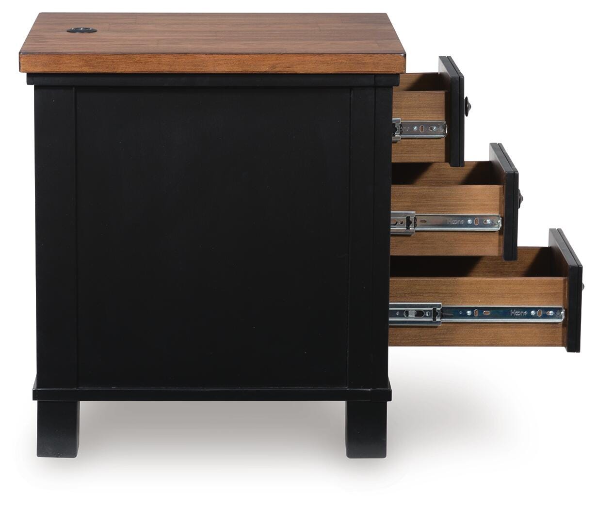 Wildenauer Chairside End Table - Brown/Black  (T664-SI) - Image 7