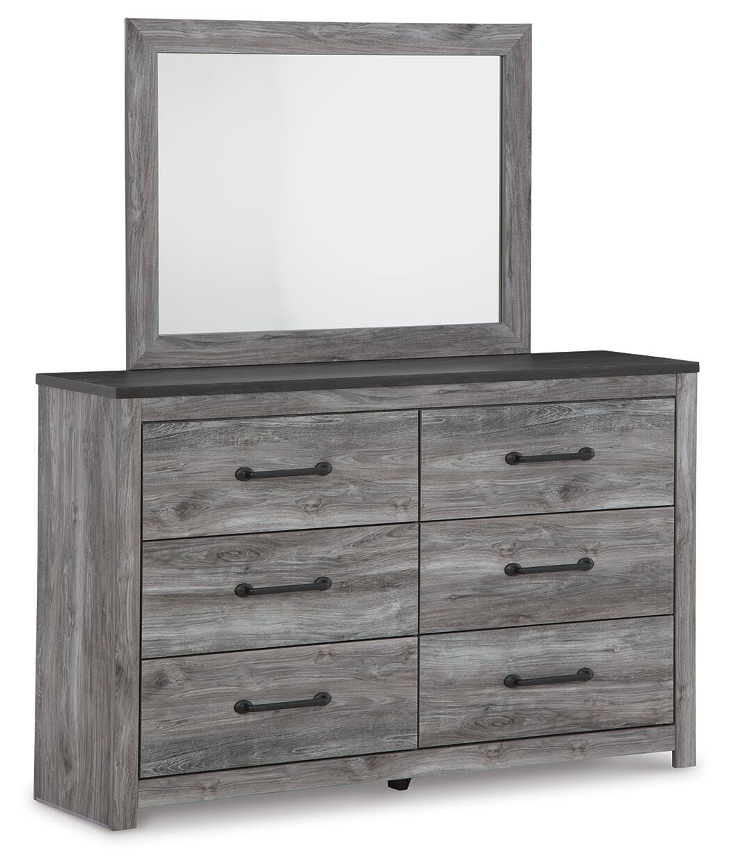 Bronyan Panel Bed, Dresser, Mirror, Chest and 2 Nightstands - Dark Gray  (B1290-SI) - Image 2