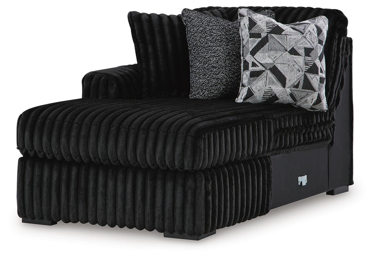 Midnight-Madness 2-Piece Sectional and Ottoman (98103-SI) - Image 6