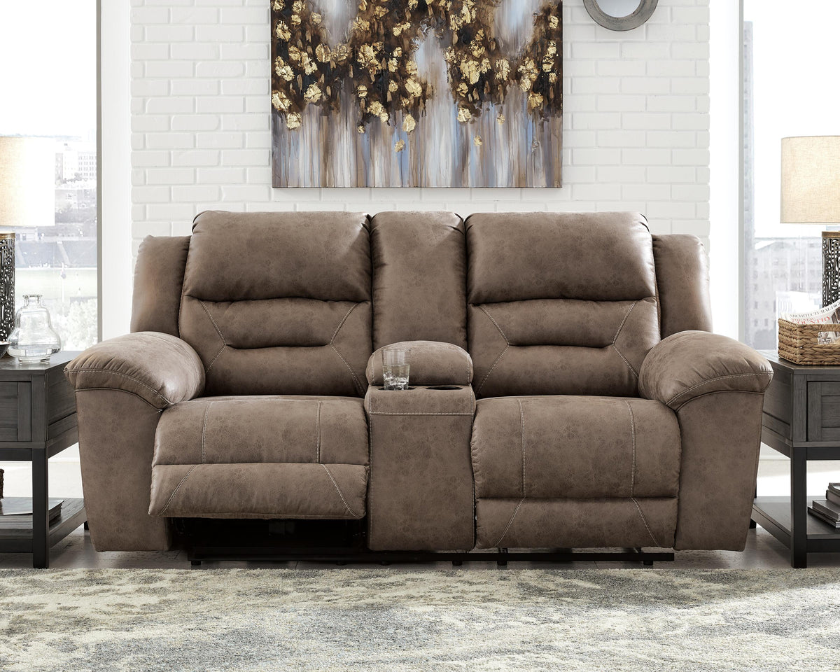 Stoneland Reclining Loveseat with Console (39905-SI) - Image 2