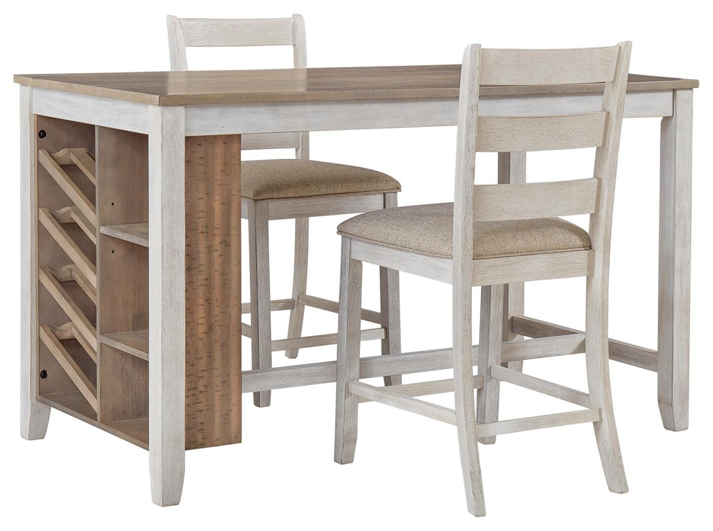 Skempton Counter Height Dining Table and 2 Barstools (D394-SI)