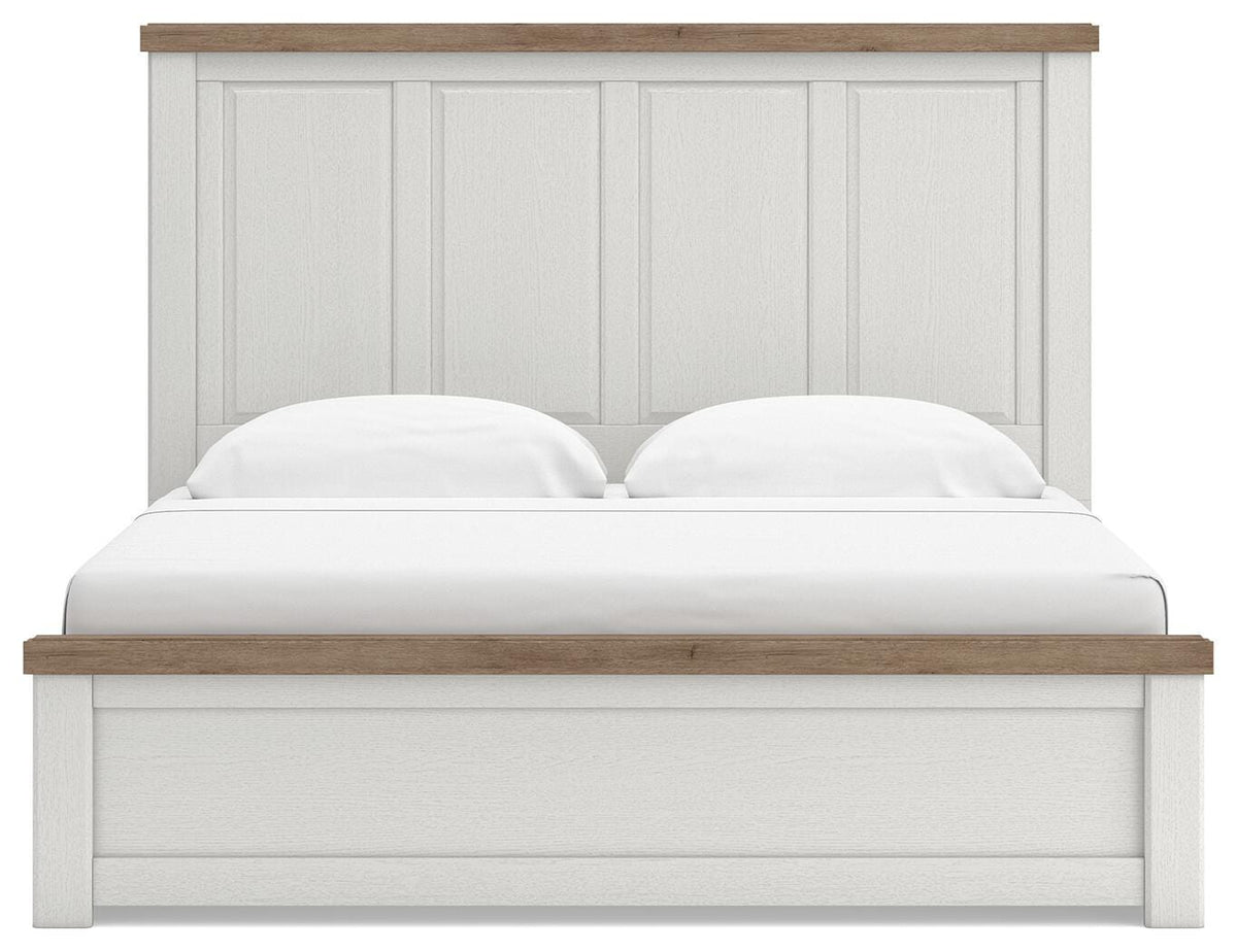Savonport Panel Bed with Storage - White/Brown  (B4615-SI) - Image 2