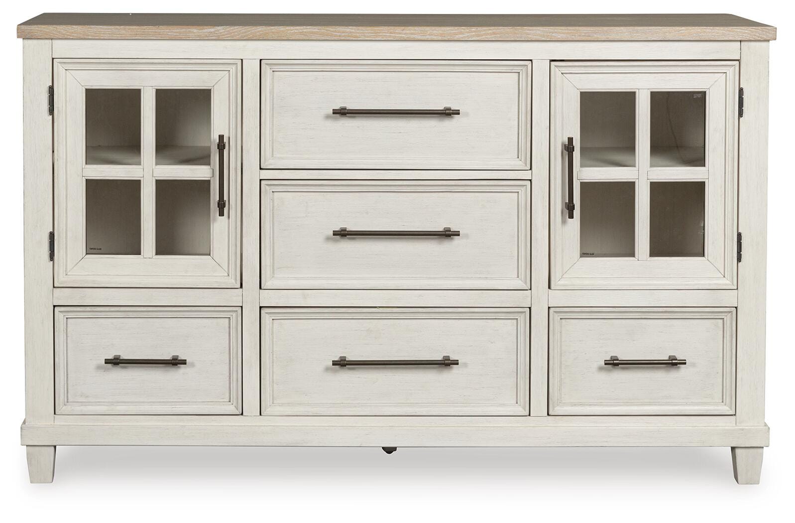 Shaybrock Dresser - Antique White/Brown  (B683-SI)