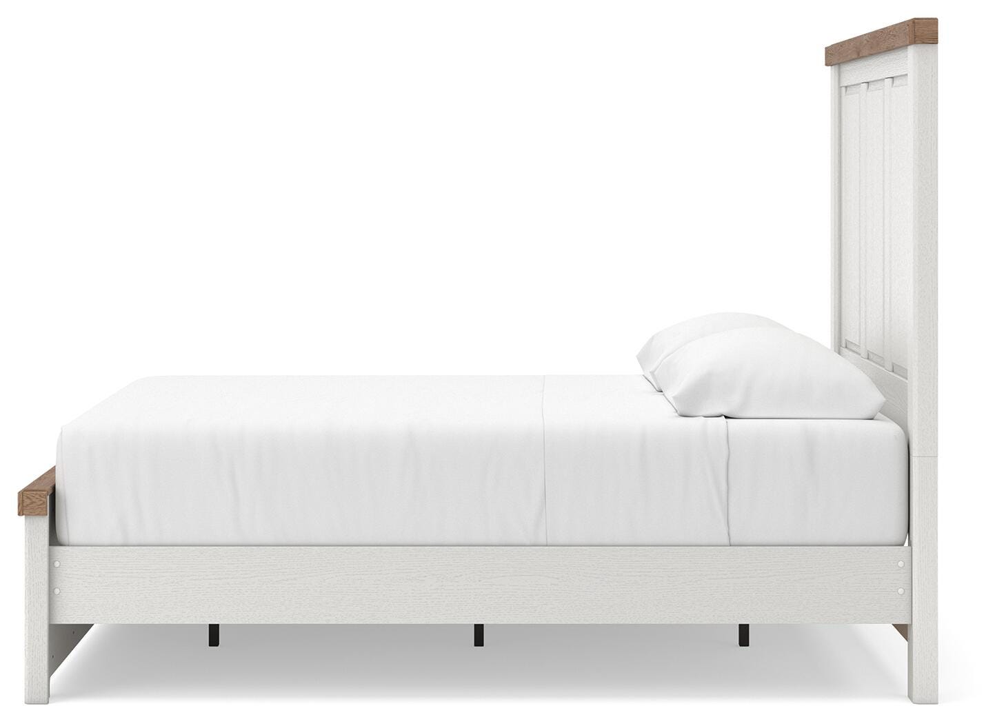 Savonport Panel Bed with Storage - White/Brown  (B4615-SI) - Image 7