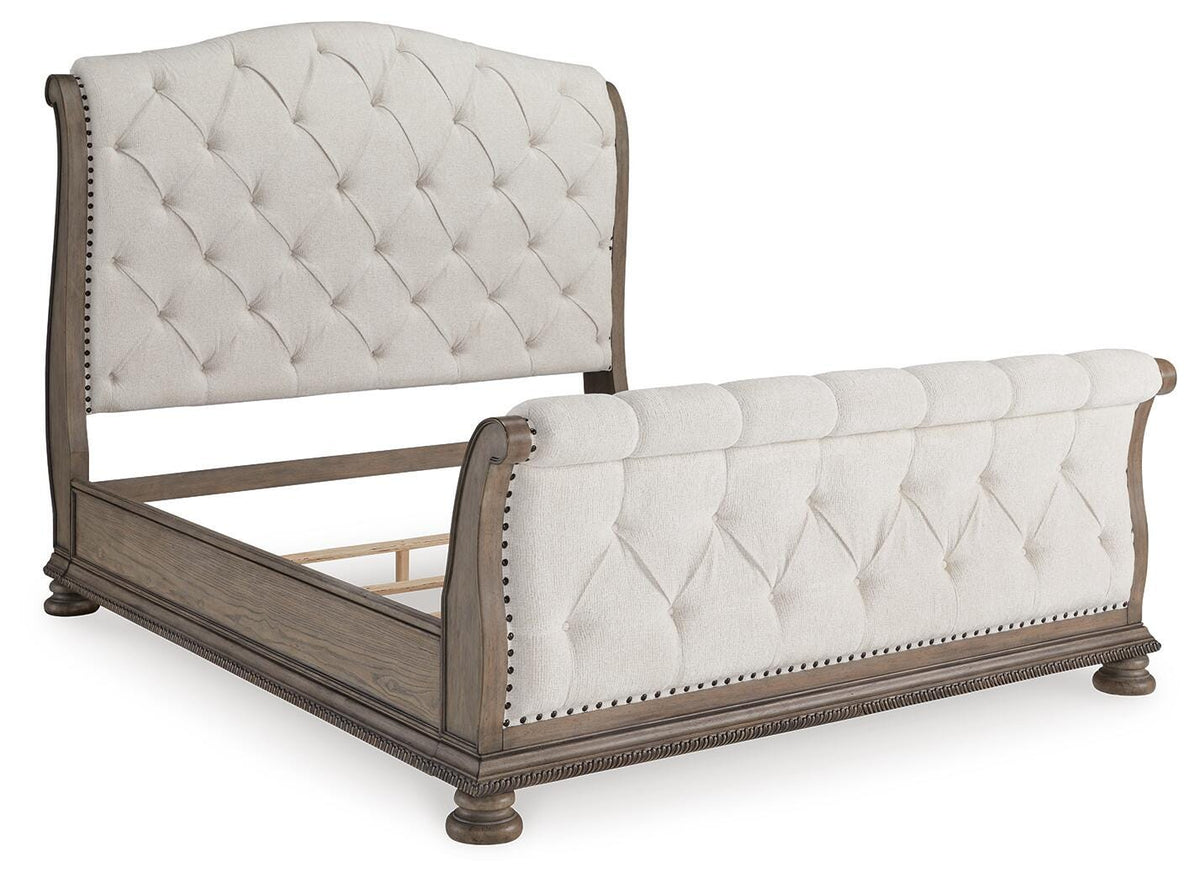 Ardenfield Sleigh Bed, Dresser, Mirror and Nightstand - Light Brown  (B944-SI) - Image 6