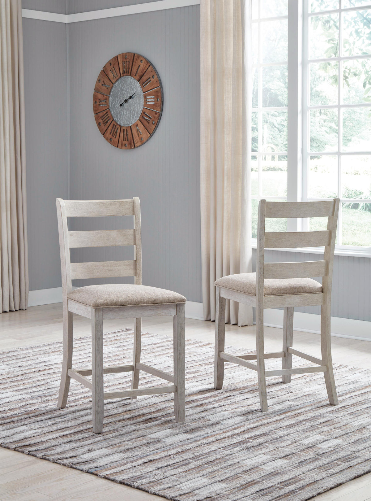 Skempton Counter Height Bar Stool (Set of 2) (D394-SI) - Image 8