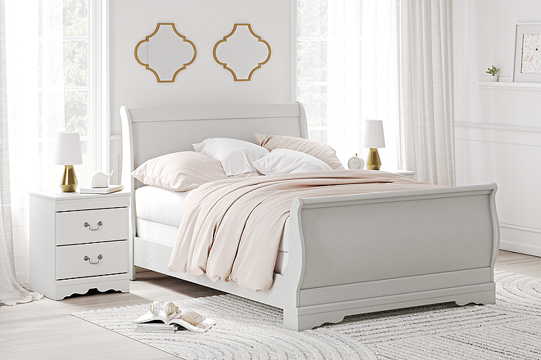 Anarasia queen sleigh top bed