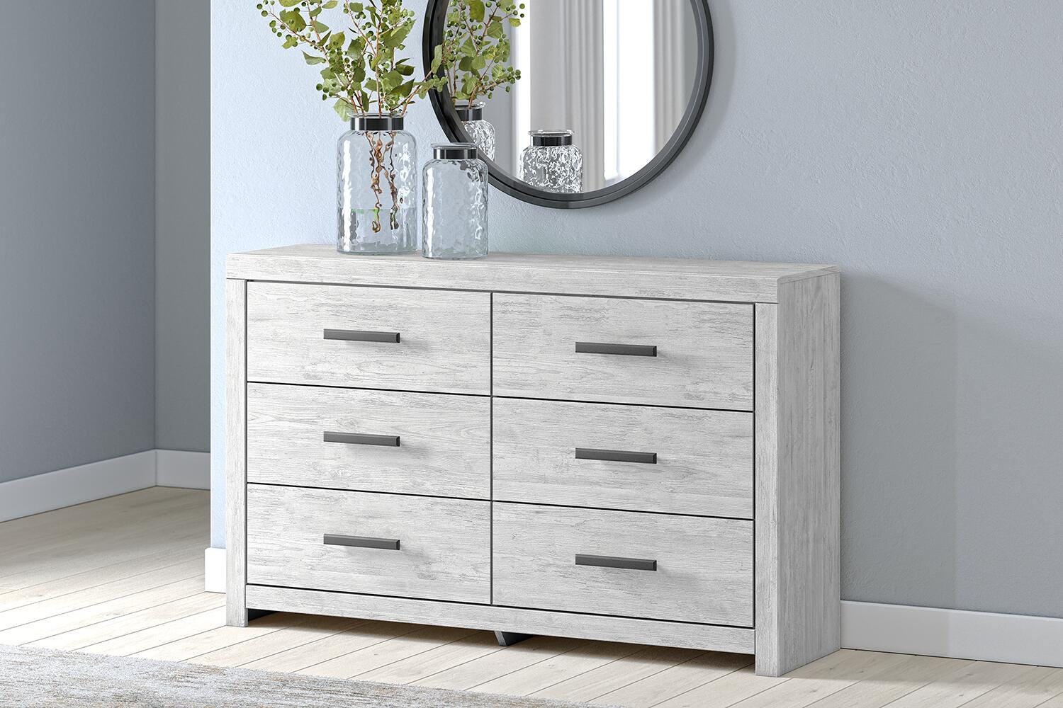Cayboni Panel Bed, Dresser and Nightstand - Whitewash  (B3788-SI) - Image 26