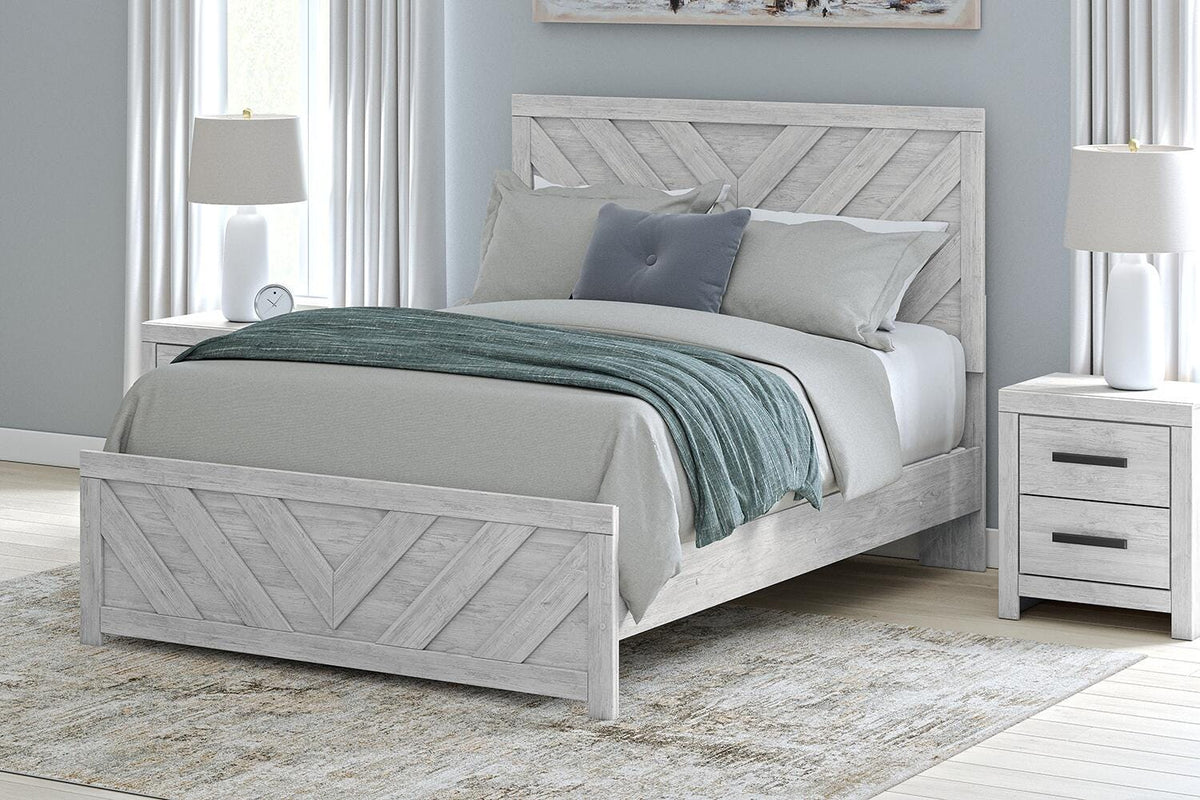 Cayboni Panel Bed, Dresser and Nightstand - Whitewash  (B3788-SI) - Image 28