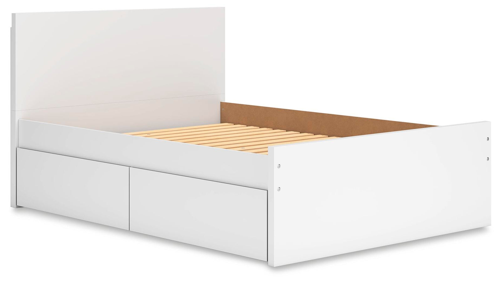 Onita Panel Platform Bed with 2 Side Storage (Youth) - White  (EB9630-SI) - Image 2