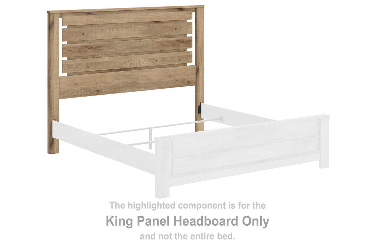 Brozmont Panel Headboard - Tan  (B1045-SI) - Image 2