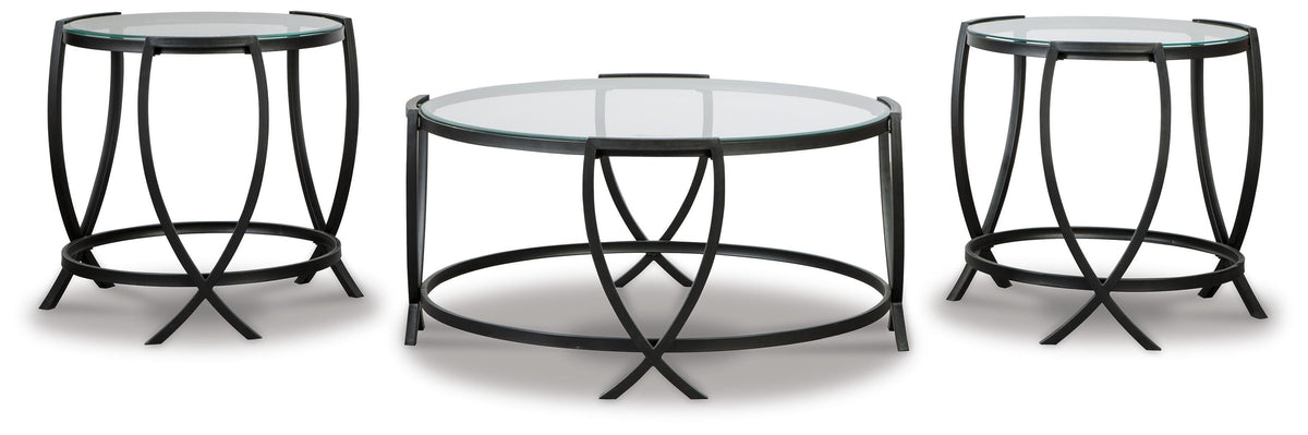 Tarrin Table (Set of 3) - Black  (T115-SI) - Image 2