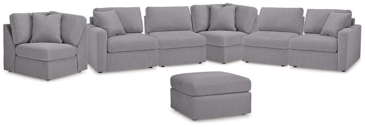 Modmax 6-Piece Sectional and Ottoman (92104-SI) - Image 2
