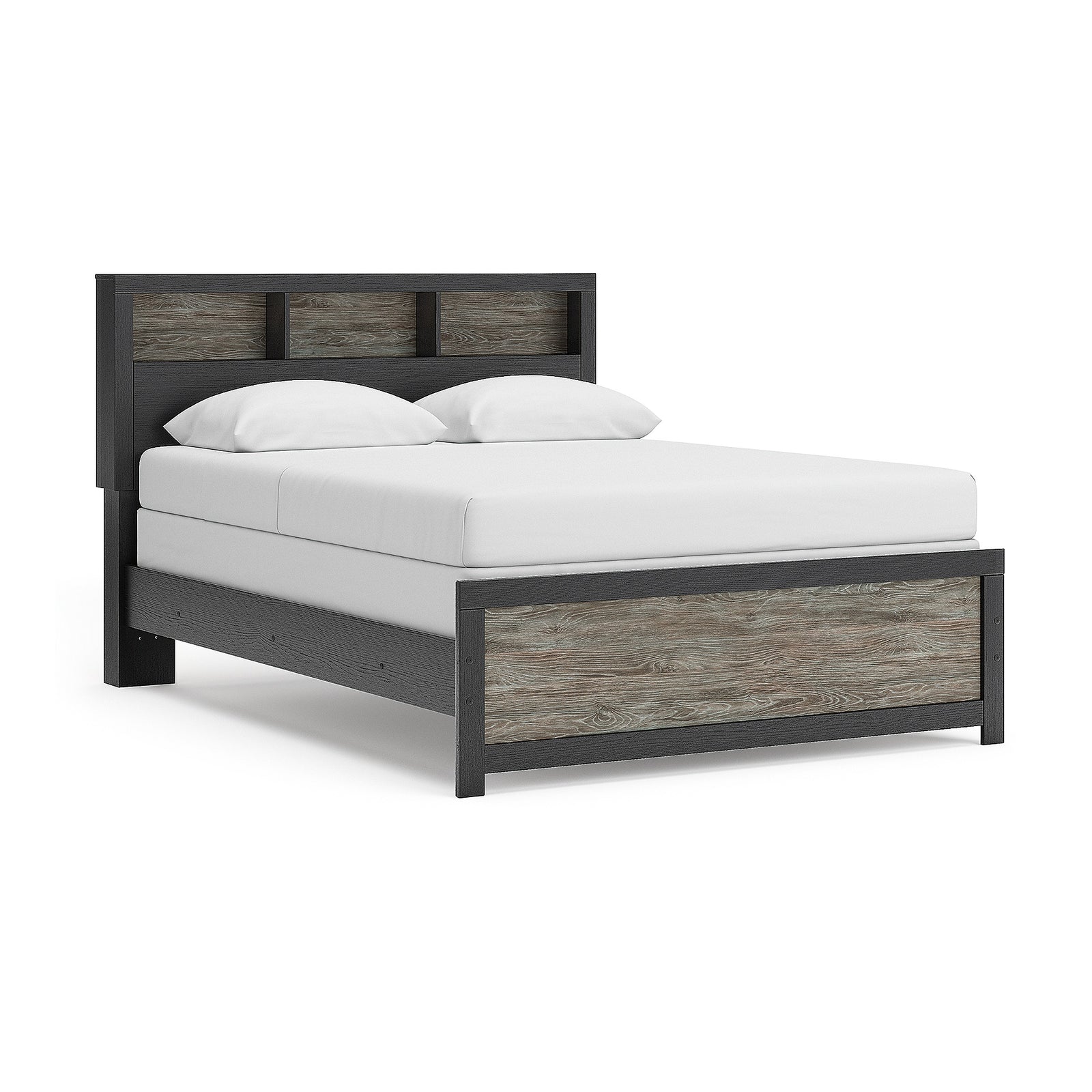 Broachmyn Queen Bookcase Panel Bed, Dresser, Mirror and Nightstand (PCB1118-SI) - Image 11