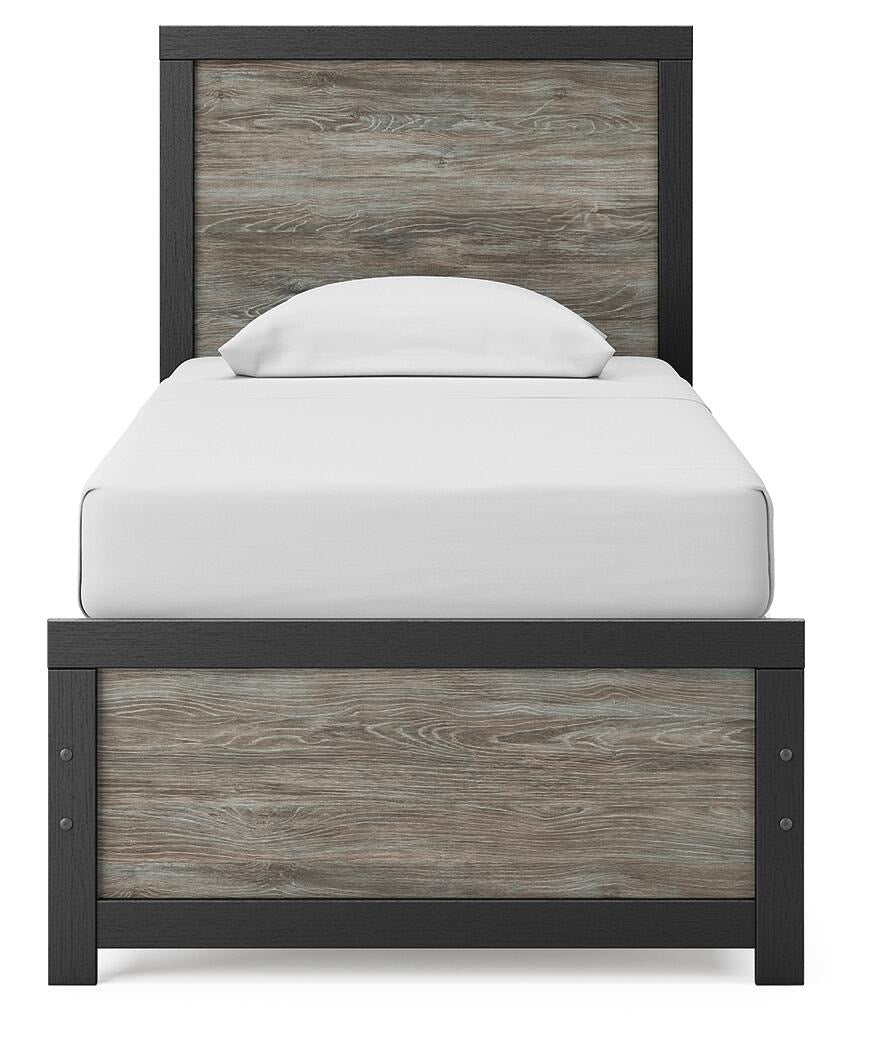 Broachmyn Twin Panel Bed, Dresser and Mirror (PCB1118-SI) - Image 10