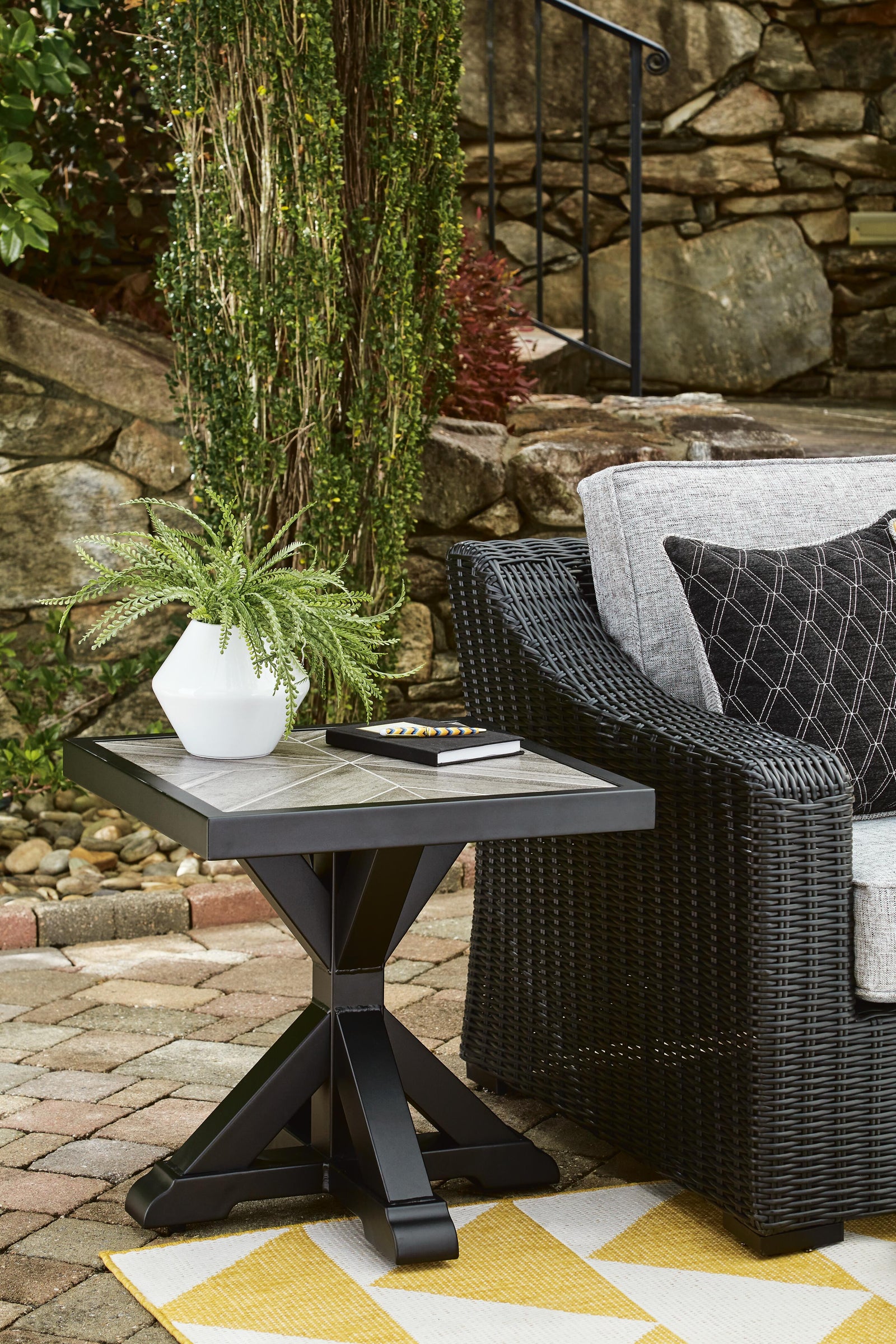 Beachcroft 2-Piece Outdoor Loveseat with Cushion (P792-SI) - Image 93
