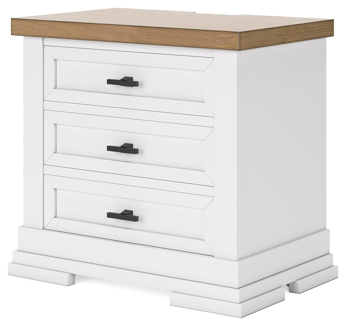 Ashbryn Panel Bed, Dresser, Mirror and 2 Nightstands - White/Natural  (B844-SI) - Image 21