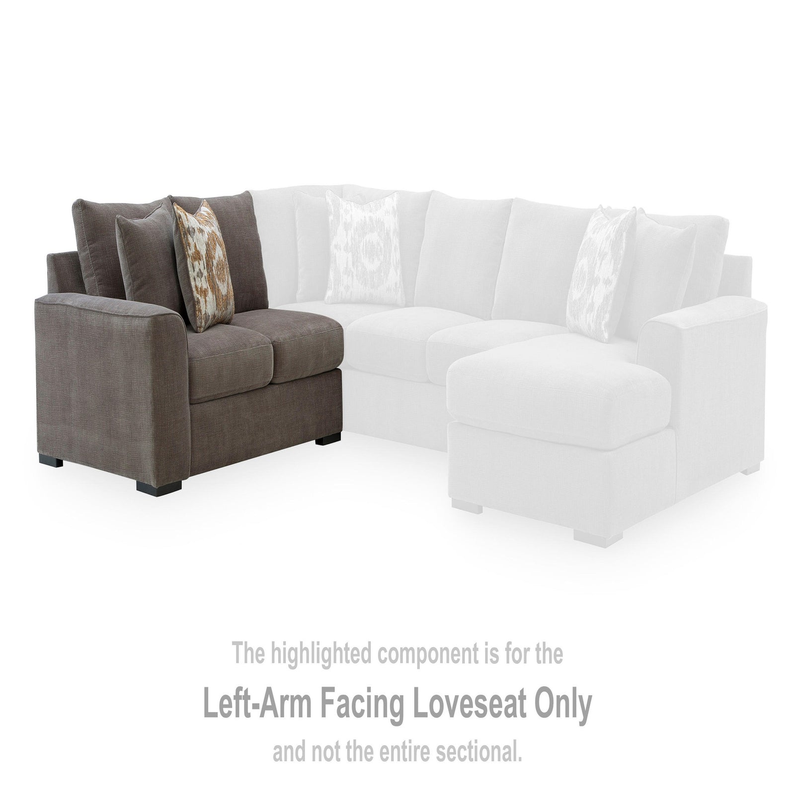 Larson Levee Left-Arm Facing Armless Loveseat with Wedge (PC86205-SI) - Image 19
