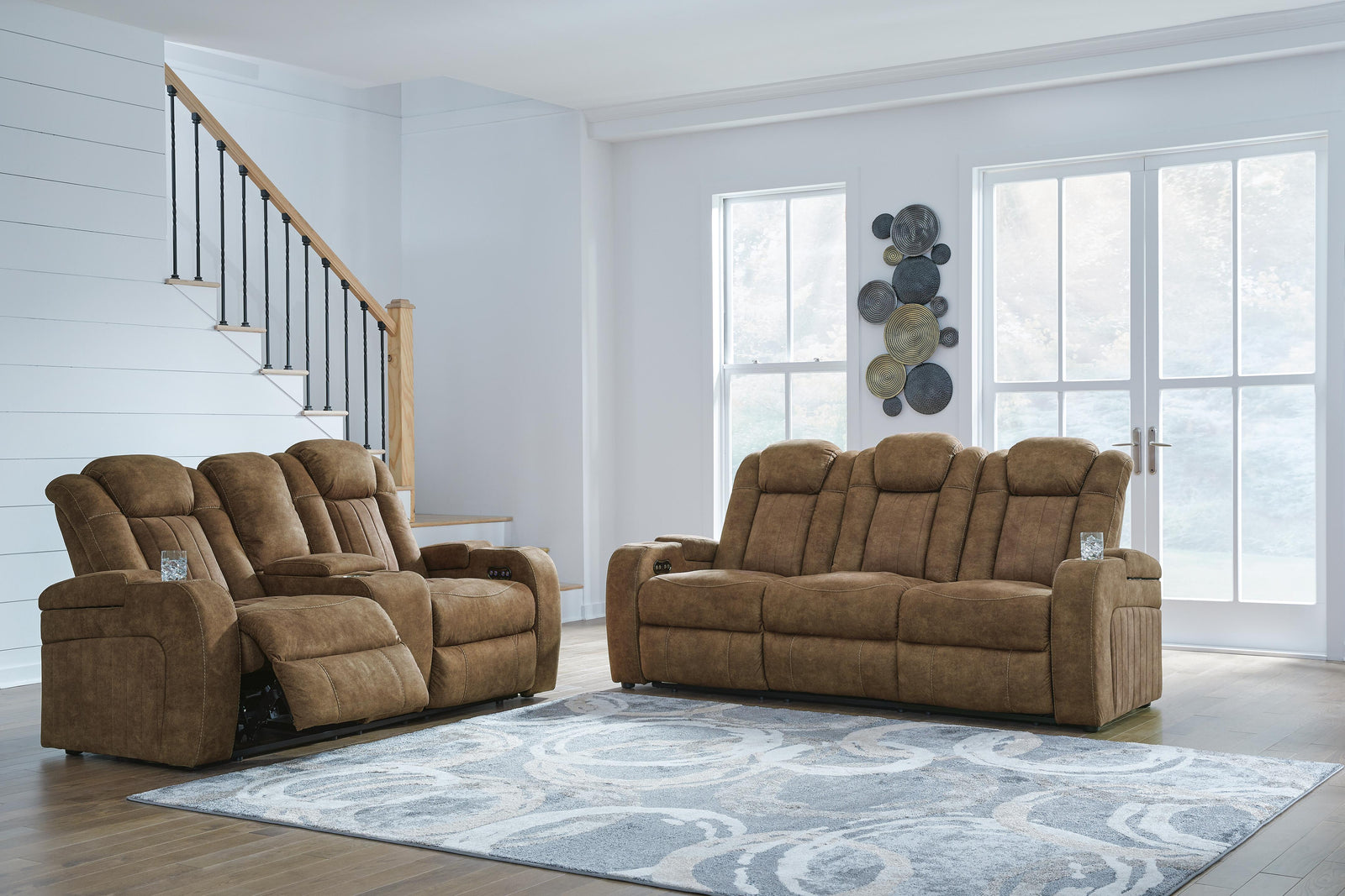 Wolfridge Power Reclining Sofa and Loveseat (60703-SI) - Image 3