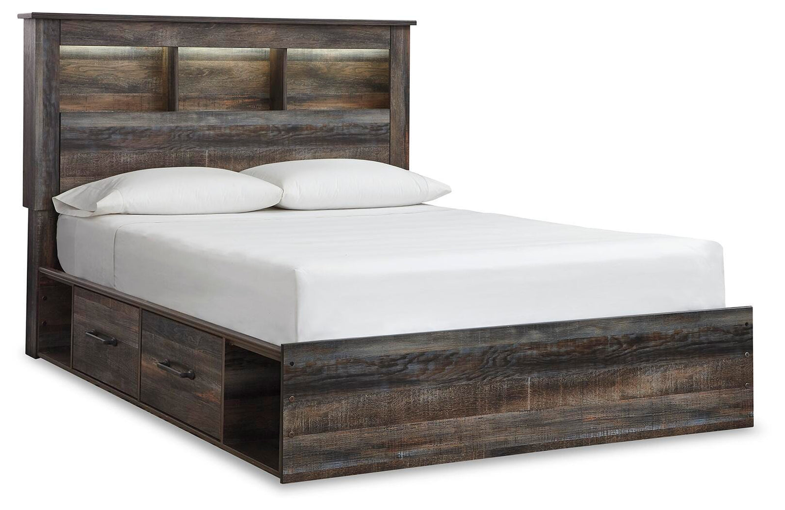 Drystan Bookcase Bed with 2 Storage Drawers - Multi  (B211-SI)
