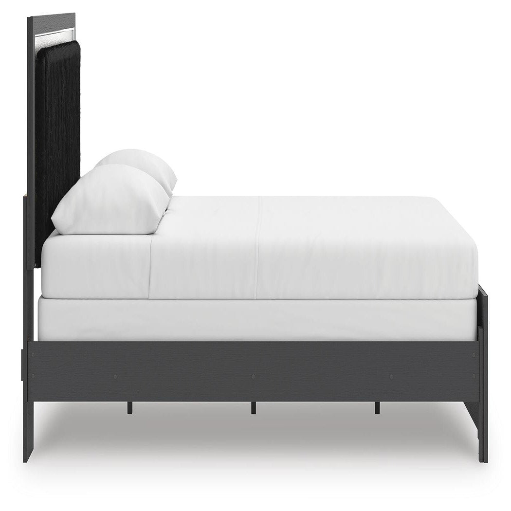 Zuraleus Queen Upholstered Panel Bed, Dresser and Mirror (PCB3380-SI) - Image 11