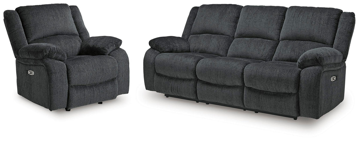 Draycoll Power Reclining Sofa and Power Recliner (76504-SI)