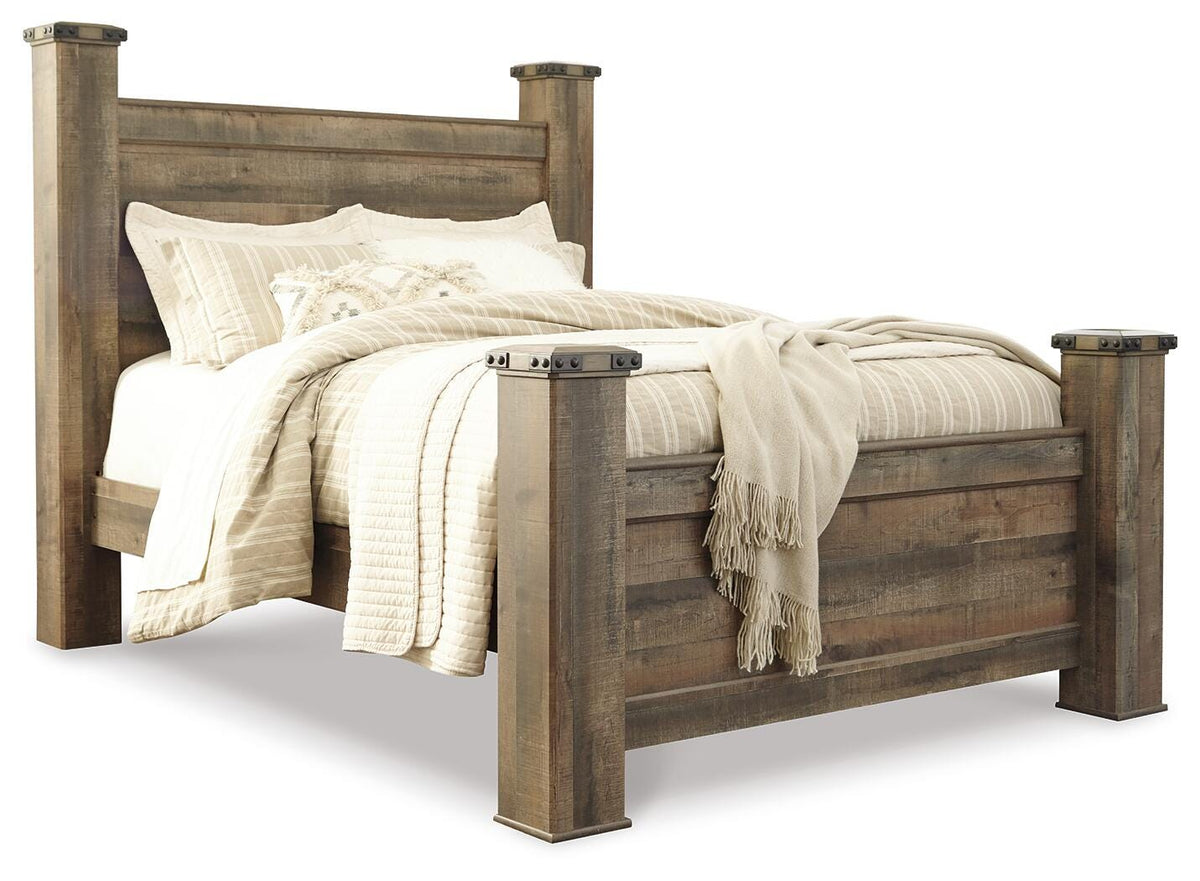 Trinell Poster Bed - Brown  (B446-SI)