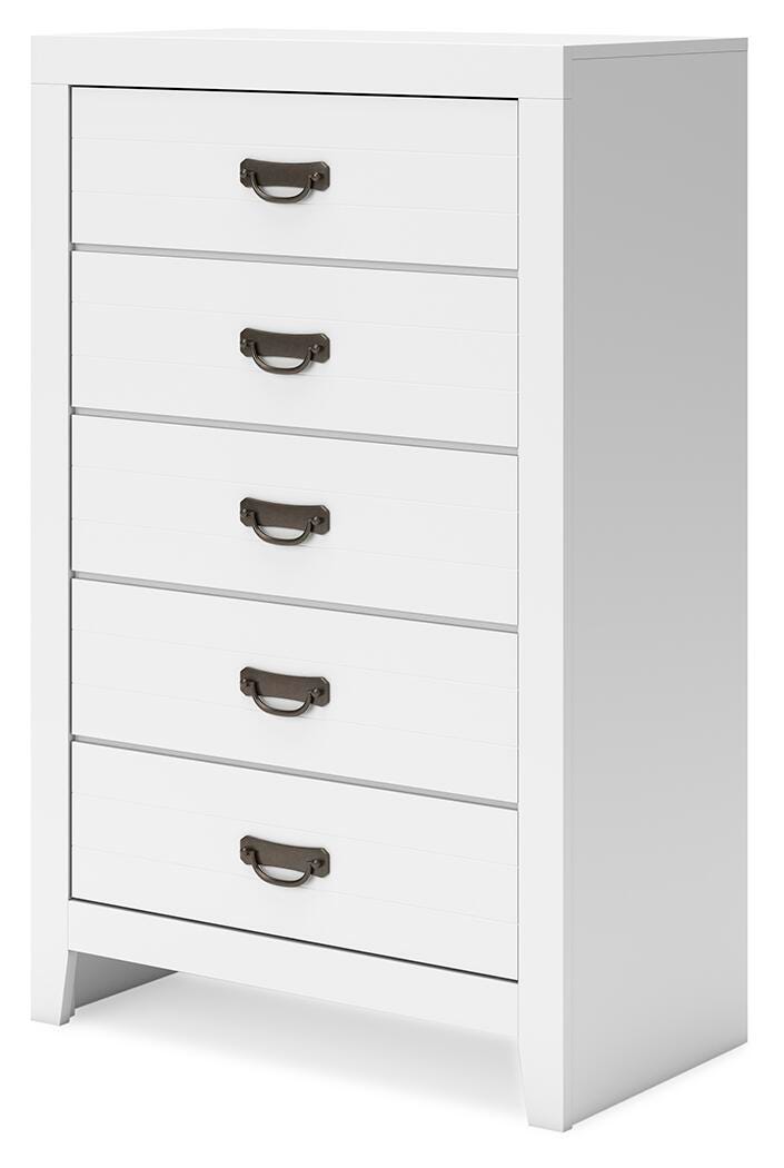 Binterglen Panel Bed, Dresser, Chest and 2 Nightstands (B427-SI) - Image 15