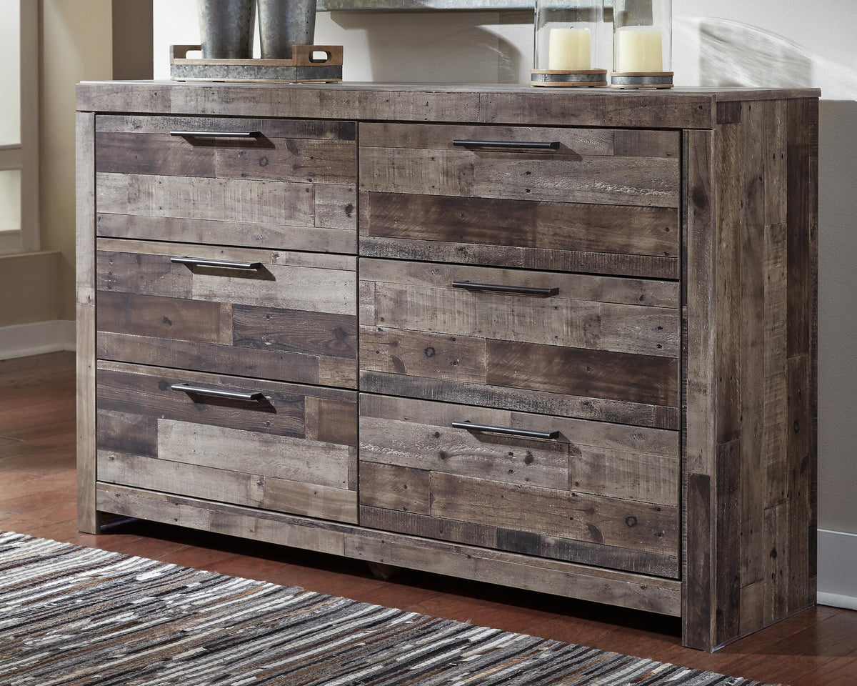 Derekson Panel Storage Bed, Dresser and 2 Nightstand - Multi Gray  (B200-SI) - Image 6