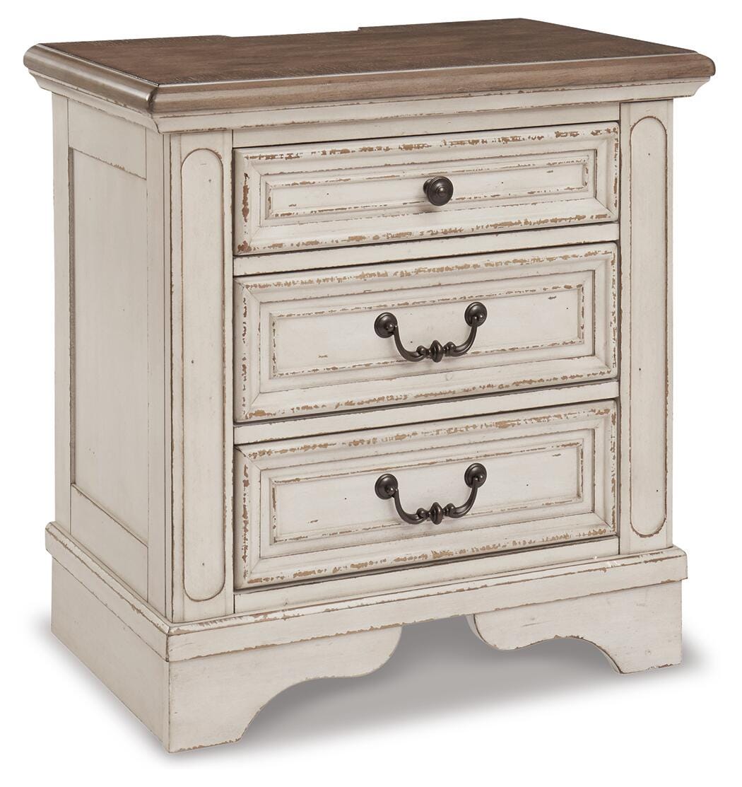 Realyn Panel Bed, Dresser, Mirror and Nightstand - Two-tone  (B743-SI) - Image 6