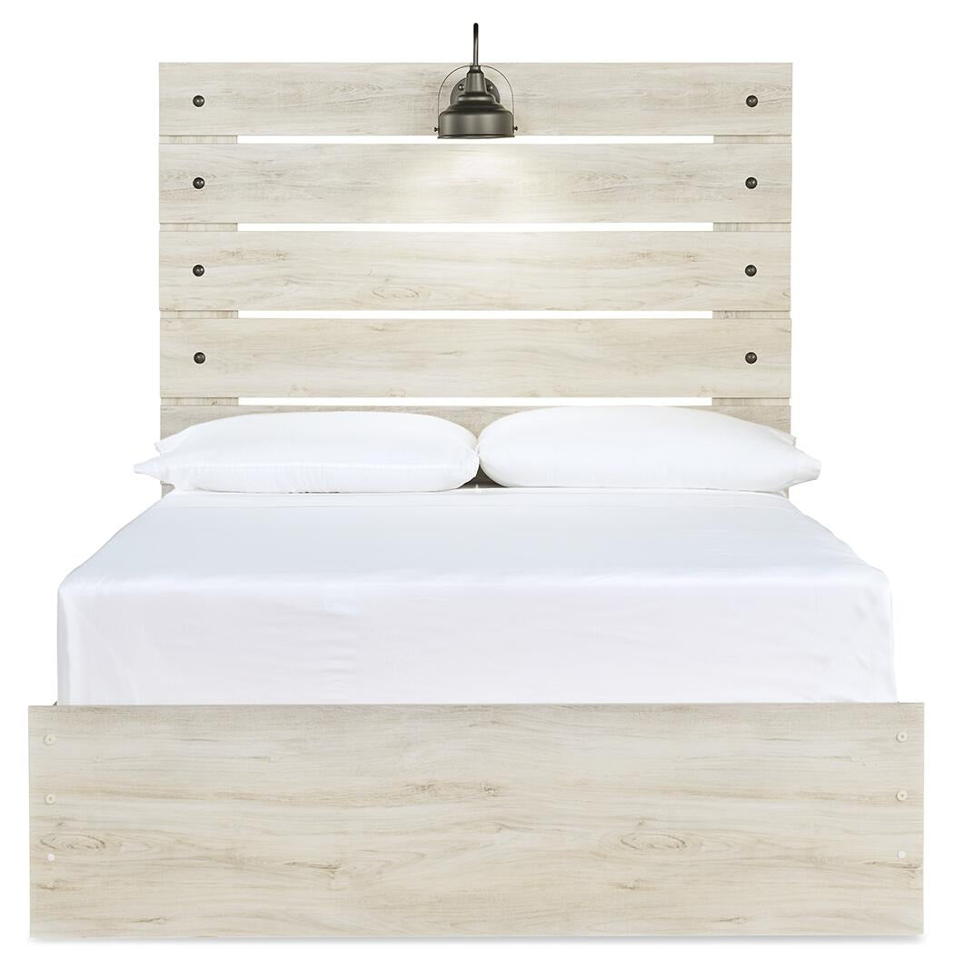 Cambeck Panel Bed (Youth) - Whitewash  (B192-SI) - Image 4