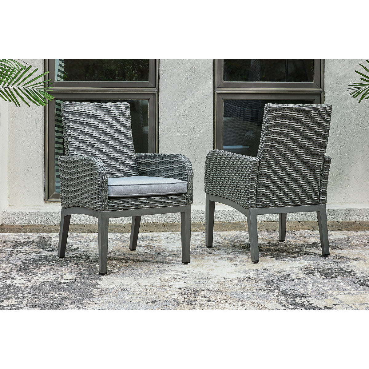 Elite Park Arm Chair with Cushion (Set of 2) (P518-601A-SI) - Image 7