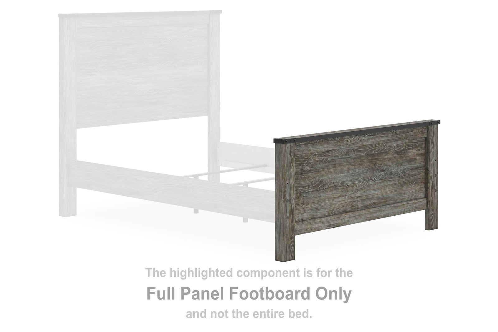 Frandern Panel Footboard (Youth) - Gray  (B4480-SI)