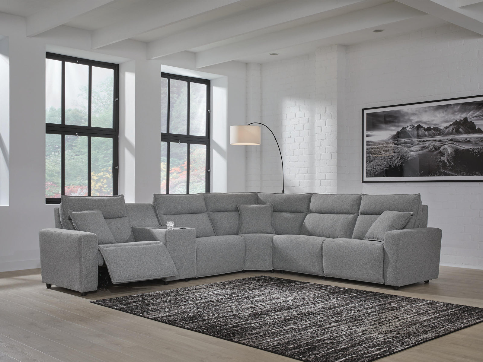 Modmax II 6-Piece Reclining Sectional with Console (65906-SI) - Image 2